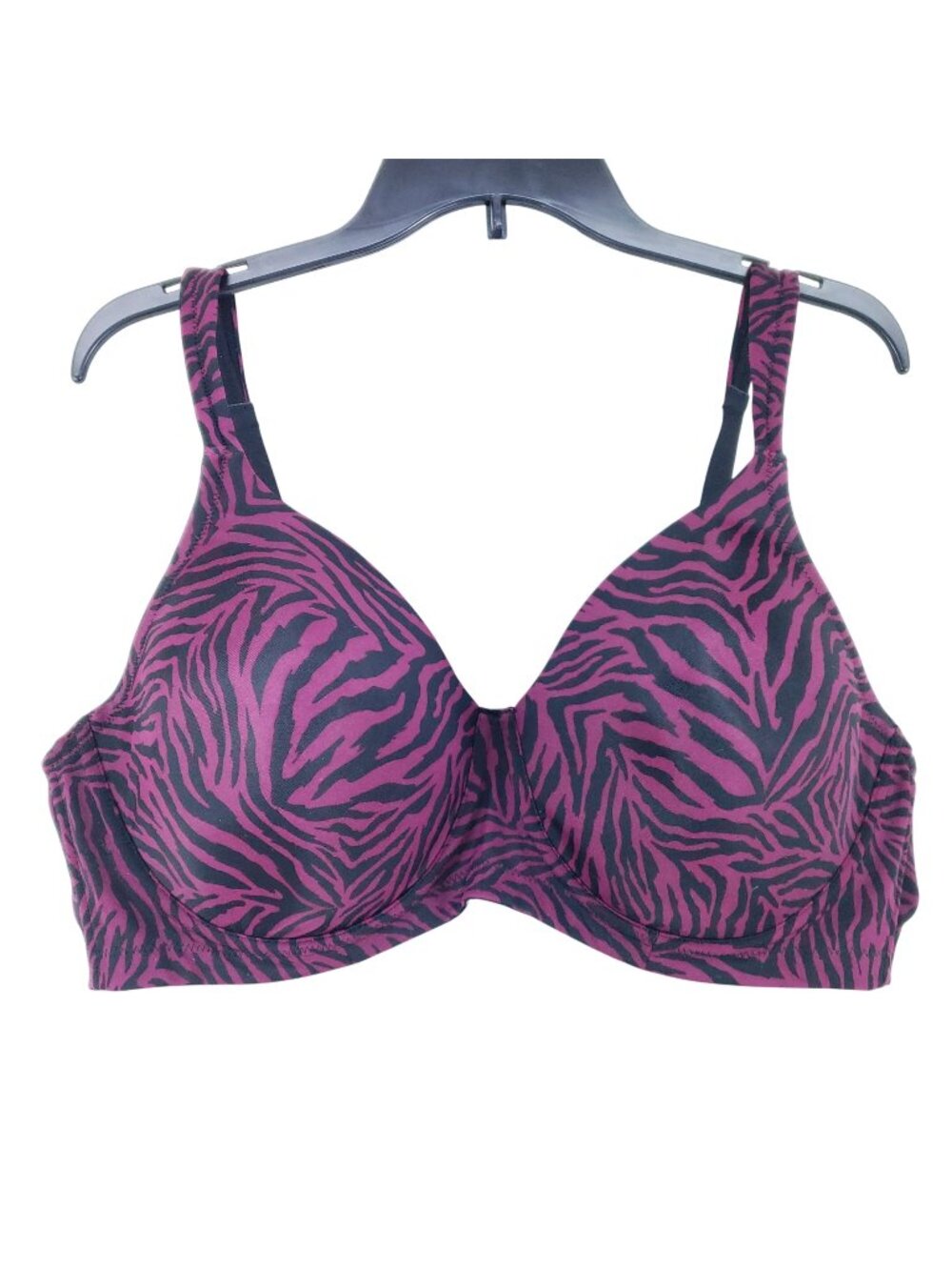 Leading Lady The Brigitte Full Coverage Underwire T-Shirt Bra Size 46B Pink Zebr